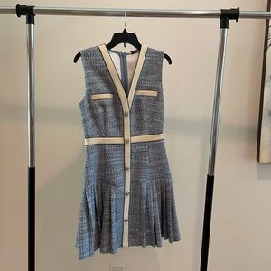 Medium Blue Tweed Dress & Jacket